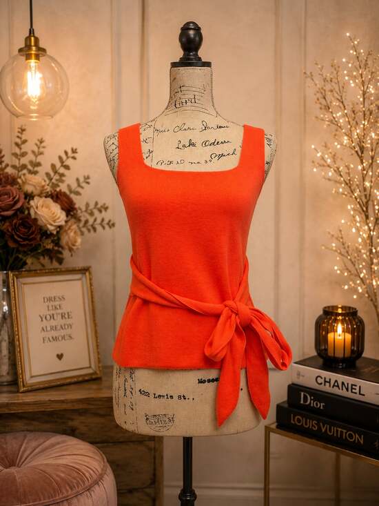 Anthropologie Tops - Anthropologie Hot Orange  Size XS